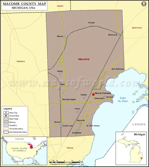 Towns And Cities in Macomb County .